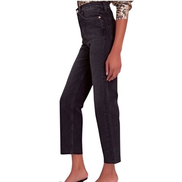 Re/Done 70s Stove Pipe High-Waisted Black Denim Jeans Size 28 NWT - Picture 8 of 8
